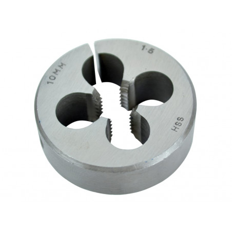 HSS Straight Flute Split Die M10 x 1.50, 1.1/2in OD