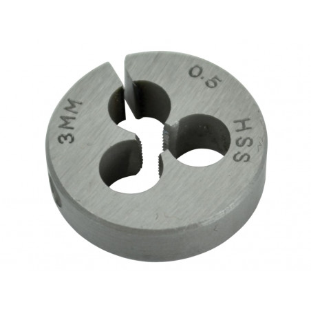 HSS Straight Flute Split Die M3 x 0.5, 13/16in OD