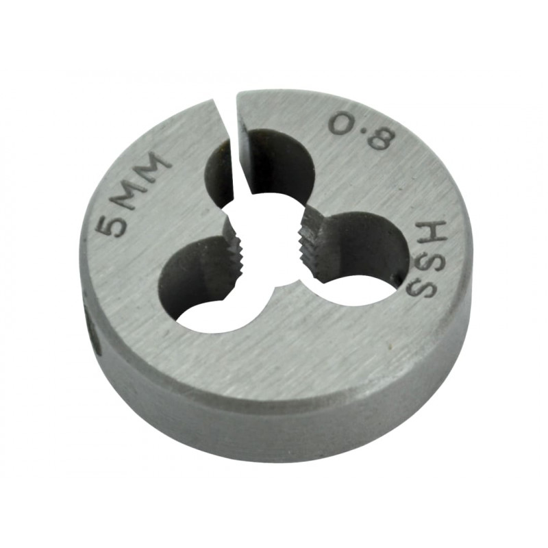 HSS Straight Flute Split Die M5 x 0.8,, 13/16in OD HSS Straight Flute Split Die M5 x 0.8,, 13/16in OD