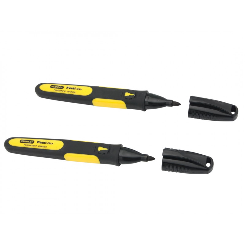 Stanley 0-47-312 FatMax Black Permanent Markers Fine Tip (Pack of 2) Stanley 0-47-312 FatMax Black Permanent Markers Fine Tip (Pack of 2)