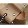 Heavy-Duty Leather Belt 45mm Wide Tan