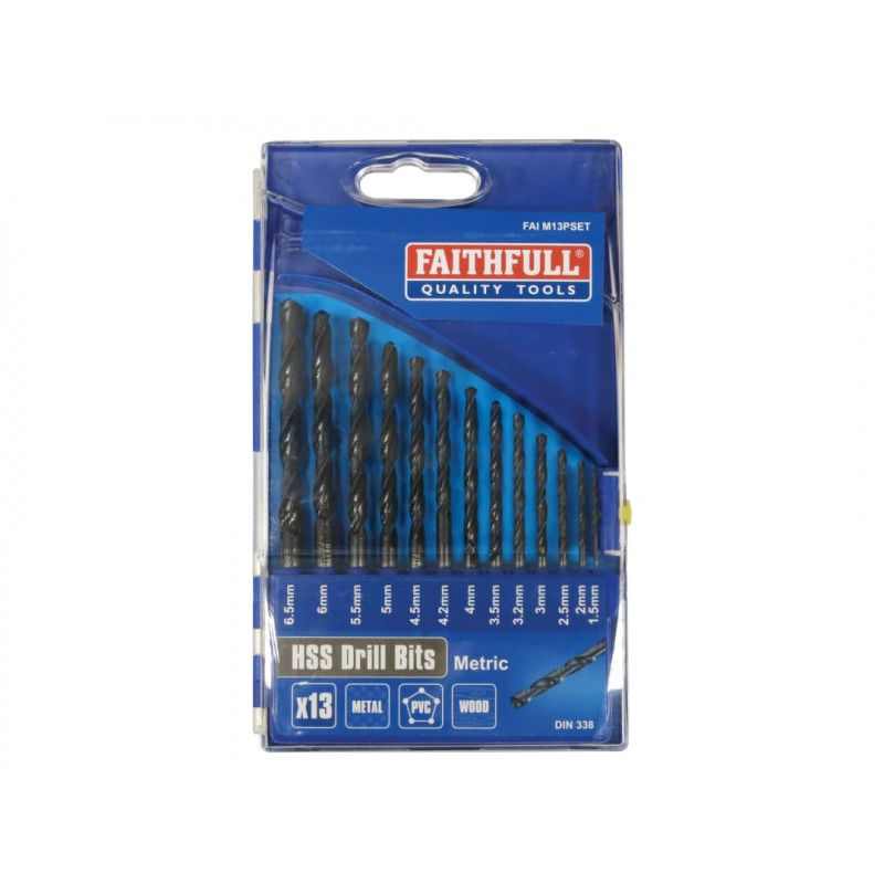 HSS Jobber Drill Bit Set, 13 Piece (1.5-6.5mm) HSS Jobber Drill Bit Set, 13 Piece (1.5-6.5mm)