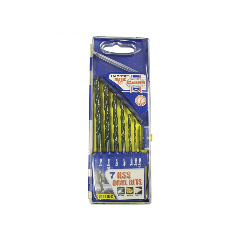 HSS Drill Bit Set, 7 Piece (1.5-6.0mm) HSS Drill Bit Set, 7 Piece (1.5-6.0mm)