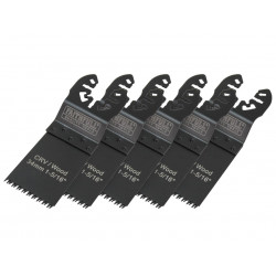 Multi-Function Tool CrV Flush Cut Wood Blade Ground Side Set 34mm (Pack 5)