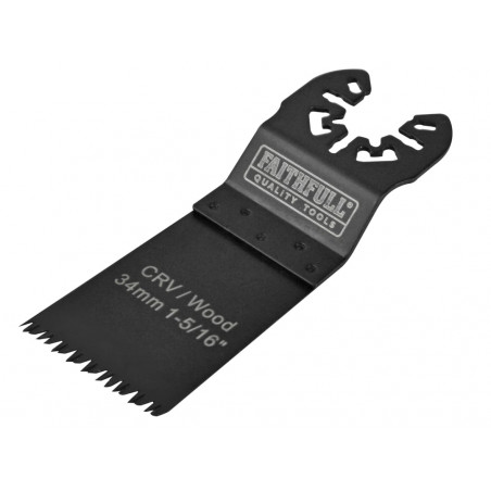 Multi-Function Tool CrV Flush Cut Wood Blade Ground Side Set 34mm (Box 100)