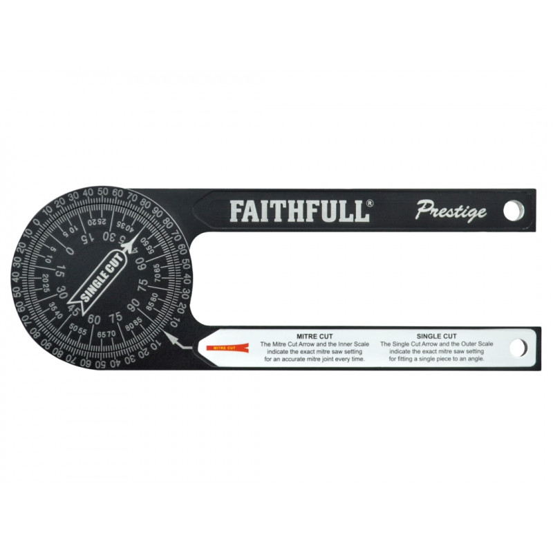 Prestige Mitre Saw Protractor Black Aluminium Prestige Mitre Saw Protractor Black Aluminium