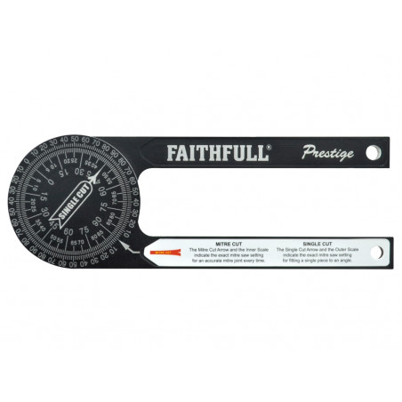 Prestige Mitre Saw Protractor Black Aluminium