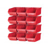 12 Plastic Storage Bins with Wall Mounting Rails