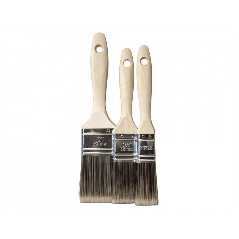 Tradesman Synthetic Paint Brush Set, 3 Piece Tradesman Synthetic Paint Brush Set, 3 Piece