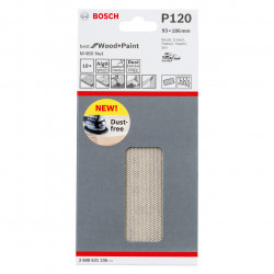 Bosch 2608621236 M480 1/3 Net Sanding Sheet 120 Grit × 93 × 186mm (Pack of 10)