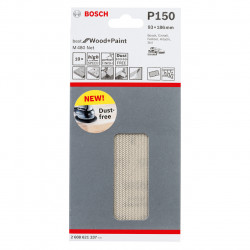Bosch 2608621237 M480 1/3 Net Sanding Sheet 150 Grit × 93 × 186mm (Pack of 10)