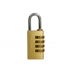 Scan NL1124 Brass Combination Padlock 20mm
