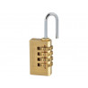 Scan NL1124 Brass Combination Padlock 20mm