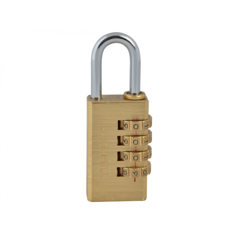 Scan NL1134 Brass Combination Padlock 28mm