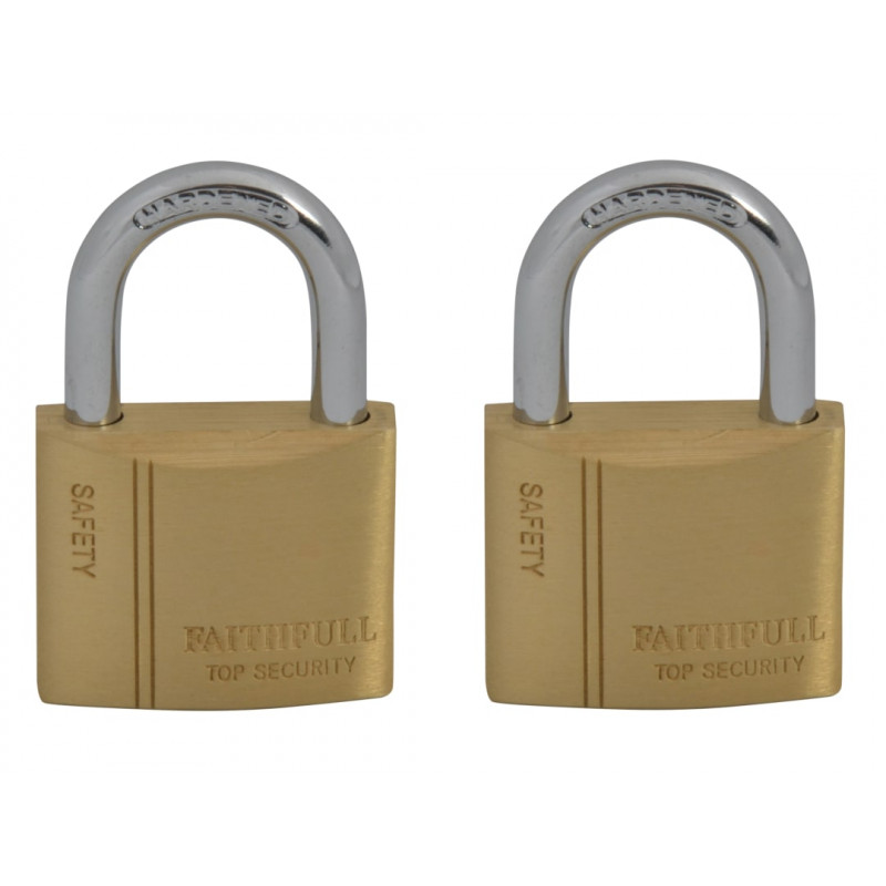 Brass Padlock Keyed Alike 2 x 40mm Brass Padlock Keyed Alike 2 x 40mm