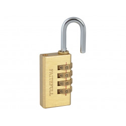 Scan NL1134 Brass Combination Padlock 28mm