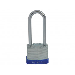 Laminated Steel Padlock 40mm Long Shackle 3 Keys