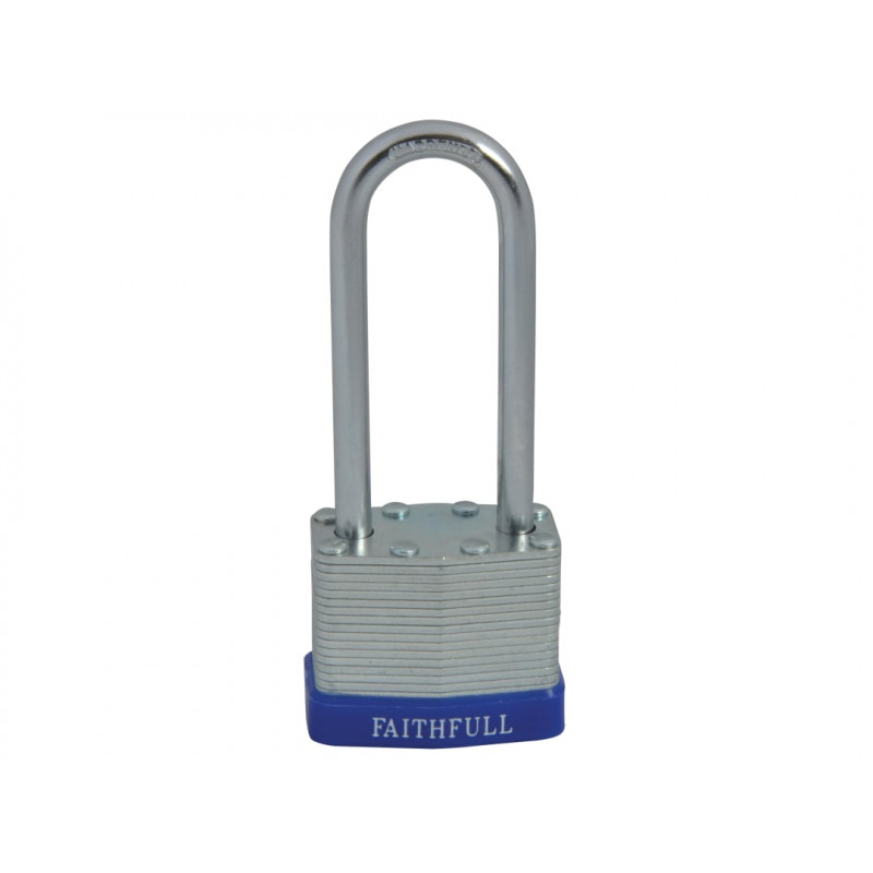 Laminated Steel Padlock 40mm Long Shackle 3 Keys Laminated Steel Padlock 40mm Long Shackle 3 Keys