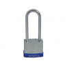 Laminated Steel Padlock 40mm Long Shackle 3 Keys