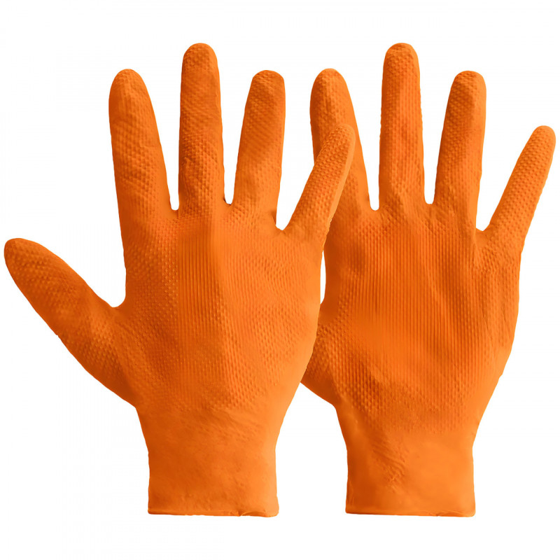 Mercator Ideall Grip Orange Nitrile Gloves (Medium) (Pack of 50) Mercator Ideall Grip Orange Nitrile Gloves (Medium) (Pack of 50)