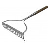 Prestige Stainless Steel Garden Rake Ash Handle