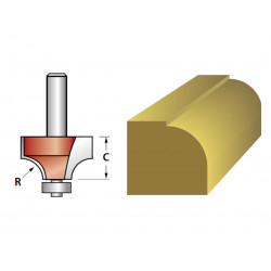 Router Bit TCT Rounding Over 15.8mm x 9.5mm 1/4in Shank