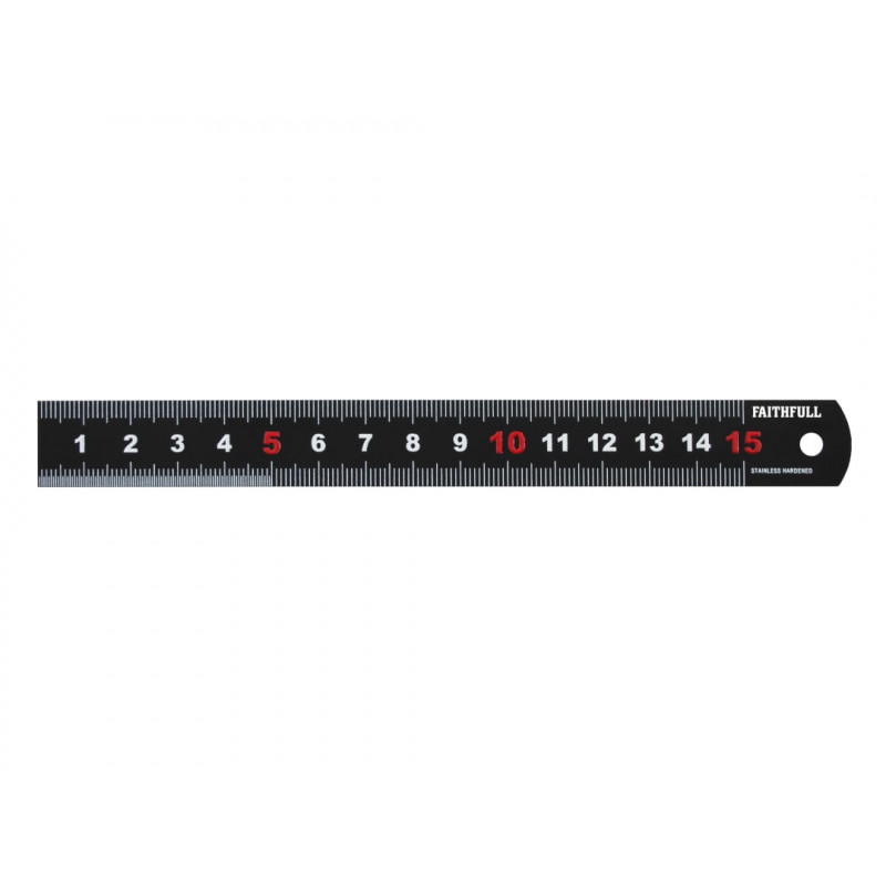 Matt Black Stainless Steel Measuring Rule 150mm Matt Black Stainless Steel Measuring Rule 150mm