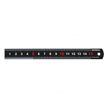 Matt Black Stainless Steel Measuring Rule 150mm