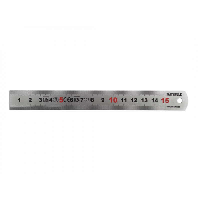 Matt Silver Measuring Rule 150mm Matt Silver Measuring Rule 150mm