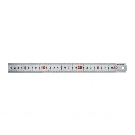 Matt Silver Measuring Rule 300mm