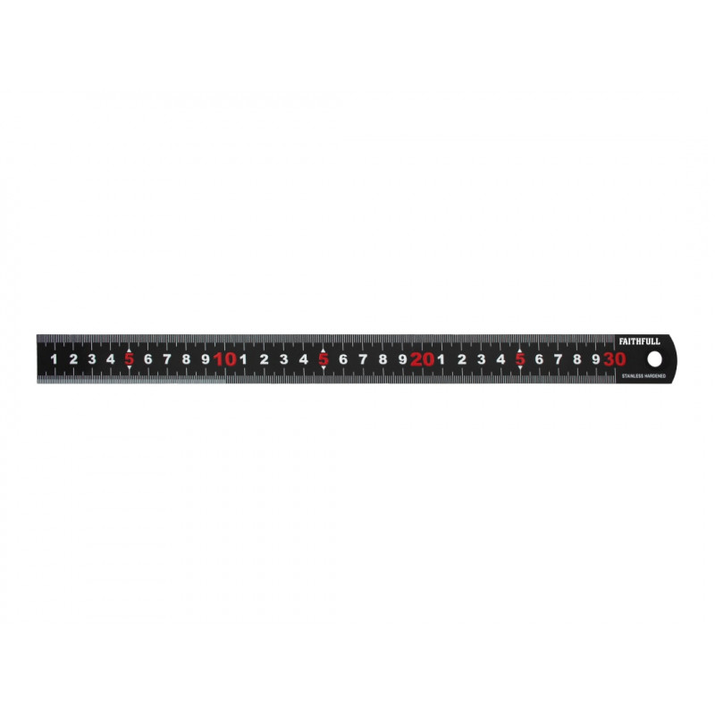 Matt Black Stainless Steel Measuring Rule 300mm Matt Black Stainless Steel Measuring Rule 300mm