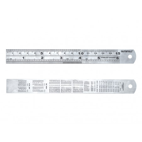 Steel Rule 150mm / 6in x 19mm