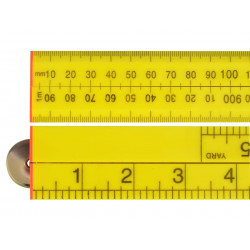Folding Rule Yellow ABS Plastic 1m (36in)