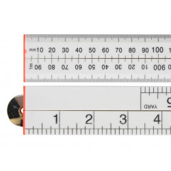 Folding Rule White ABS Plastic 1m (36in)