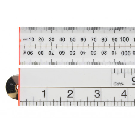 Folding Rule White ABS Plastic 1m (36in)