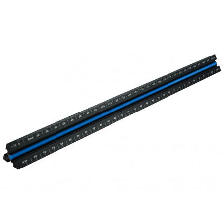 Prestige Tri-Scale Architect Rule Black Aluminium 300mm