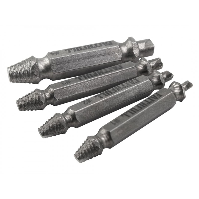 Screw Extractor Set, 4 Piece Screw Extractor Set, 4 Piece