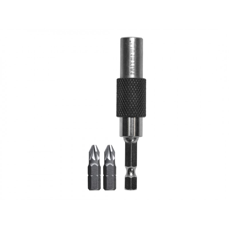 15° Flexi Bit Holder 75mm & PZ2(x2) Bits