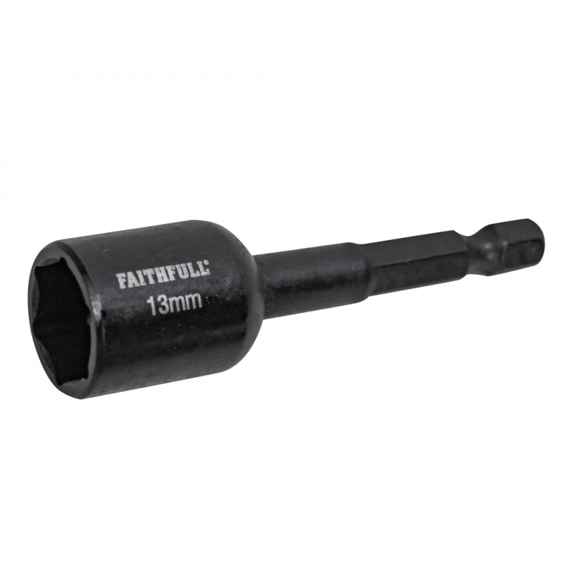 Magnetic Impact Nut Driver 13mm x 1/4in Hex Magnetic Impact Nut Driver 13mm x 1/4in Hex