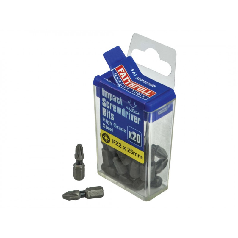 Pozi Impact Screwdriver Bits PZ2 x 25mm (Pack 20) Pozi Impact Screwdriver Bits PZ2 x 25mm (Pack 20)