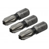 Pozi Impact Screwdriver Bits PZ3 x 25mm (Pack 3)