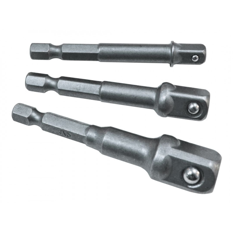 Hex to Square Drive Adaptor Set, 3 Piece Hex to Square Drive Adaptor Set, 3 Piece