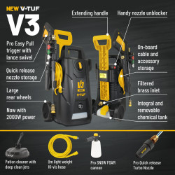 V-TUF V3 X2 Pressure Washer 150 Bar (240V)