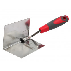 Internal Corner Trowel Stainless Steel Soft Grip Handle 4 x 3 x 3in