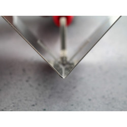 Internal Corner Trowel Stainless Steel Soft Grip Handle 4 x 3 x 3in