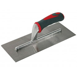 Notched Trowel V 3mm Soft Grip Handle 11 x 4.1/2in