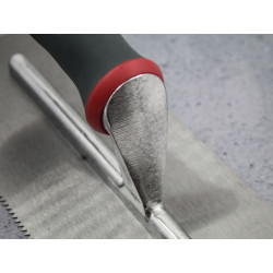 Notched Trowel V 3mm Soft Grip Handle 11 x 4.1/2in