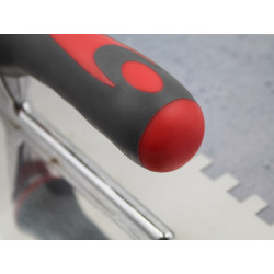 Notched Trowel Serrated 10mm Stainless Steel Soft Grip Handle 13 x 4.1/2in