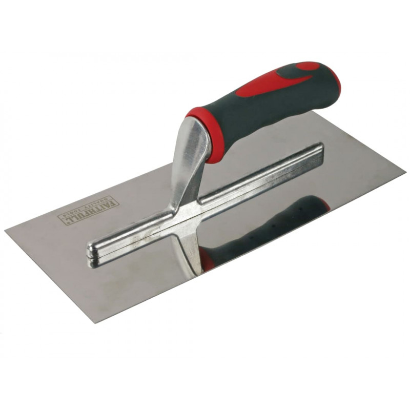 Plasterer's Finishing Trowel Stainless Steel Soft Grip Handle 11 x 4.3/4in Plasterer's Finishing Trowel Stainless Steel Soft Grip Handle 11 x 4.3/4in