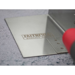 Internal Corner Trowel Stainless Steel Soft Grip Handle 4 x 3 x 3in
